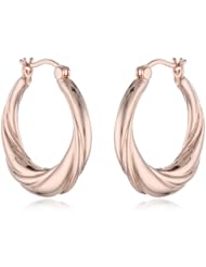Bronze Scalloped Hoop Earrings