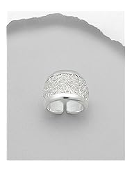 Crochet Wire Ring In 92.5 Sterling Silver