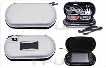 FPUK - SILVER GAME CARRY CASE HOLDER BAG FOR SONY PSP / UMD DISCS
