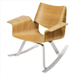 Buttercup Rocker Wood: Graphite-On-Oak