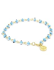 Blee Inara Gold and Turquoise Color Mini Eyes Bracelet
