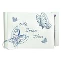 Satin Butterfly Guest Book - Blue (Spanish Language)