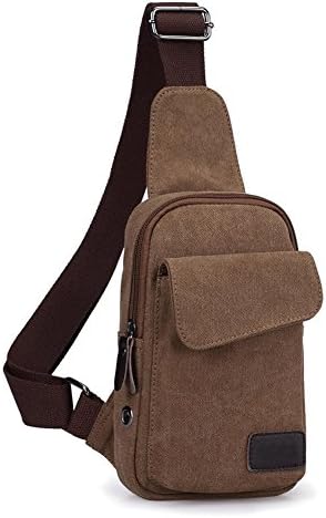 Chest Bag Cool Outdoor Sports Casual Canvas Unbalance Backpack Cross body Sling Bag Shoulder Bag for Men
