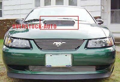 Billet Grille 1999-2004 Ford Mustang V6 V8 GT Hood Scoop CKL66 Grill (V6 GT V8 Hood Scoop Above Hood)