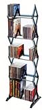 Atlantic 64835195 Mitsu 130 CD/90 DVD/BluRay/Games 5-Tier Media Rack (Smoke)