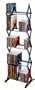 Atlantic 64835195 Mitsu 130 CD/90 DVD/BluRay/Games 5-Tier Media Rack (Smoke)
