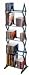 Atlantic 64835195 Mitsu 130 CD/90 DVD/BluRay/Games 5-Tier Media Rack (Smoke)