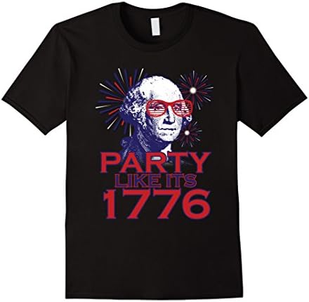 Men's Party Like It's 1776 July 4th T-Shirt 2XL Black