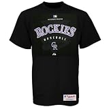 Majestic Colorado Rockies Black Momentum T-shirt