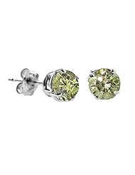 1/2 CT Yellow Diamond Stud Earrings 14k Gold (I1-I2 Clarity)