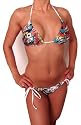 New Ed Hardy By Christian Audigier Rhinestone Tattoo "Love Is a Gamble" Two Piece Bikini Swimsuit~newest 2009 Collection in White