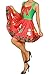 Pink Queen Women's Christmas Dress Printed Mini Skater Flared Dresses
