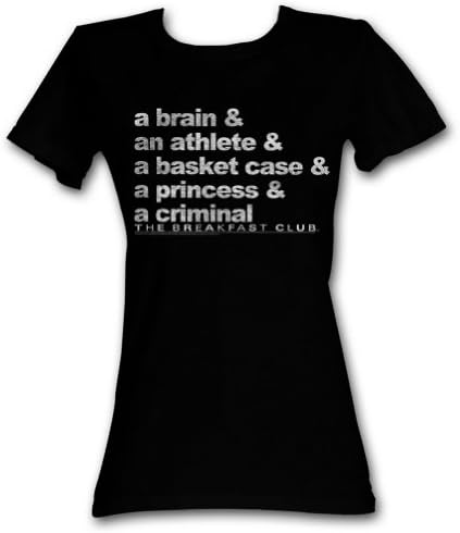 Breakfast Club Comedy Drama Brain Athlete Princess Criminal Black Ladies T-Shirt