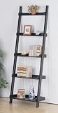 Weathered Black Ladder Bookshelf