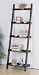 Weathered Black Ladder Bookshelf