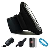 Black Durable Moisture Resistant Neoprene Protective Exercise Workout Armba ....