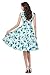 PAUL JONES Womens Flower Print Sleeveless V-Neck Vintage Dress Color B(S)