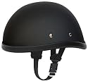 Daytona Eagle Flat Black Skull Cap Novelty Motorcycle Helmet [Large]