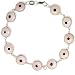 Sterling Silver Evil Eye Bracelet Pink color