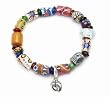 Fair Trade "Barefoot" Recycled Glass Trade Beads Bracelet
