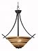 Kenroy Home 90084ORB Wright Three-Light Pendant, Oil-Rubbed Bronze with Painted Amber Globe