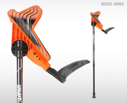 SMARTCRUTCH Adjustable Forearm Crutches (Orange) - 1 Pair / Adult 5'0
