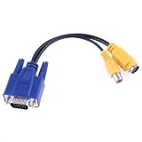 HK VGA to TV Converter S-Video / RCA OUT Cable Adapter 50cm