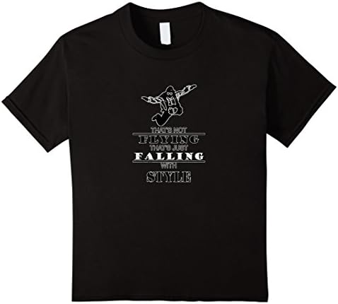 Kids Falling With Style Skydive Gear | Base Jumping Shirts 6 Black