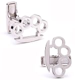 Brass Knuckles Sterling Silver Cufflinks Cuff Links