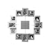 PT Photo Frame Clock Family Time Brushed, Aluminium Silver, Small