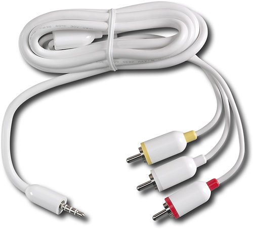Dynex DX-IPAVC - Video / audio cable - composite video / audio - RCA (M) - mini-phone 3.5 mm 4-pole (M) - 6 ft