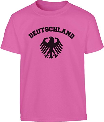 Deutschland Adler Deutsches Fan Shirt EM Olympiade Kinder T-Shirt – Gr. 140-182 Medium wow rosa