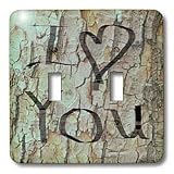 Patricia Sanders Creations - I Love You on A Tree- Fun Art- Romantic - Light Switch Covers - double toggle switch