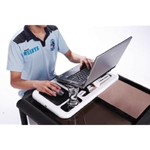 E-Stand LD09 W White/Black Laptop Table