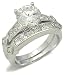 Brilliant and Princess Cut Wedding Set