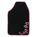 Auto Expressions 5059732 Hearts Black Carpet Floor Mat, 2 Piece