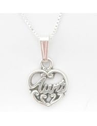 Sterling Silver Aunt Aunty Pendant Necklace 18inch Chain