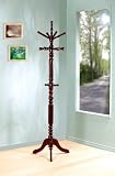 Coaster Traditional Coat Rack with Spinning Top in Dark Walnut