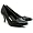 Patent Suede Style Kitten Heel Pointy Toe Court Shoes Black Patent US Sz 7
