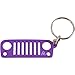Alien Sunshade Jeep Wrangler JK JKU Grill Keychain, Made of Laser Cut Stainless Steel, Features Iconic D-Ring Connector (Royal Purple)