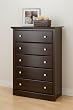 Regency 5 Drawer Chest in Espresso Finish By Prepac Furniture