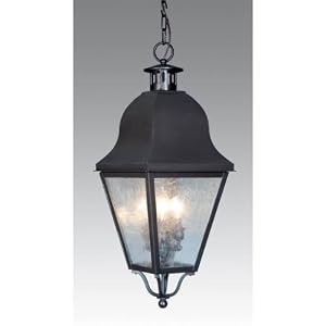 Amwell - 3 Light Large Colonial Outdoor Lighting Hanging Pendant Fixture - Bronze - B2046 by 
