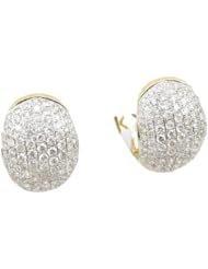 Women 14k Yellow Gold 3.62ctw diamond Hoop earring 56 25345Y Size 11.43