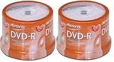 Memorex (2) 50 Pack 16X DVD-R Spindle Total of 100 Disks