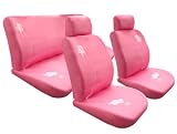 On Sale....universal Full Set Car Seat Covers Bloom Pink with Pink Flower 112