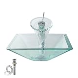 Victory Rectangular Transparent Tempered RingWater Drain