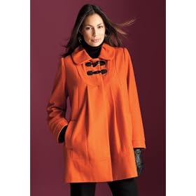 Jessica London Plus Size Toggle Swing Coat