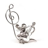 Figurine en étain souris guitare