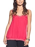 Laura Moretti Top Seda (Fucsia)