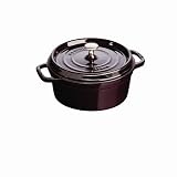 Staub Round 2 Quart Cocotte, Eggplant